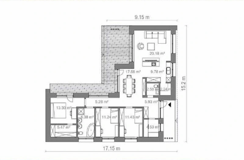 Denah Rumah Minimalis 3 Kamar Bentuk L.jpg